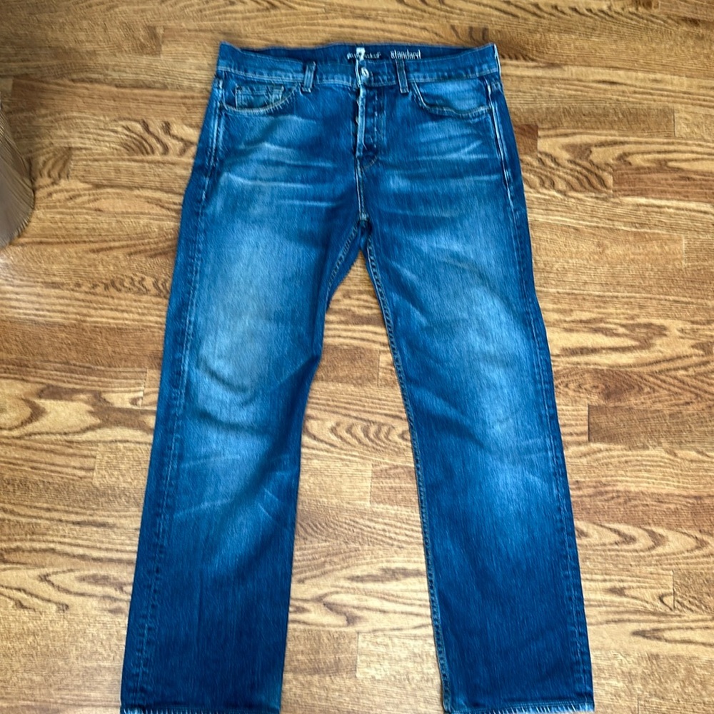 Seven For All Mankind Men’s Jeans, Size 36 Standard, Button Fly, Classic Denim
